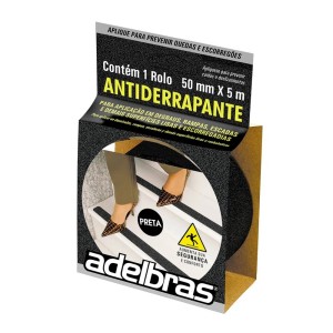 Fita Antiderrapante Preto 5M ADELBRAS