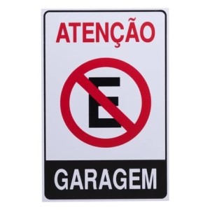 Placa Sinalizadora Atenção Garagem ACESSO