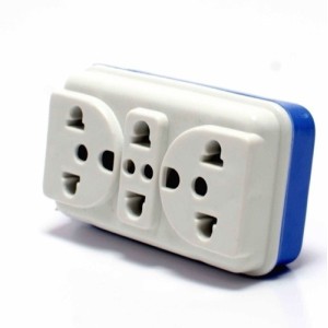 Pino Macho Triplo Adaptador Colorido COMPOLUX