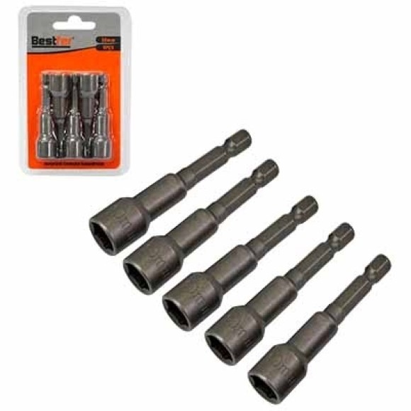 Soquete Canhão Magnético 10MM C/5 BESTFER