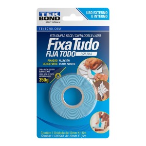 Dupla Face Espuma 12MMX1,5M TEK BOND