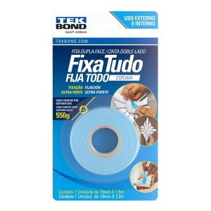 Dupla Face Espuma 19MMX1,5M TEK BOND