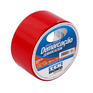 Fita de Demarcação Vermelha 48MMX15M TEK BOND