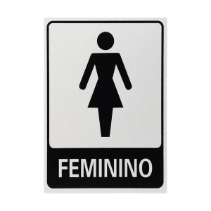 Placa Sinalizadora Banheiro Feminino ACESSO