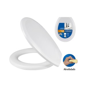 Assento Sanitário Almofadado Branco PLUS METASUL