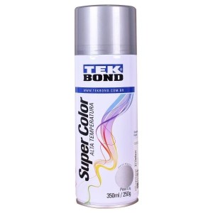 Tinta Spray Alumínio Alta Temperatura 350ML TEK BOND