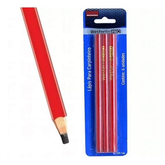 Lápis Carpinteiro C/6 WESTERN
