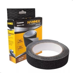 Fita Antiderrapante Preto 25MMX5M HAMMER