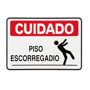 Placa Sinalizadora Piso Escorregadio ACESSO