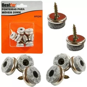 Ponteira P/Movéis Feltro 20MM C/8 BESTFER