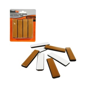 Ponteira P/Movéis Deslizante Adesiva 70MM C/8 BESTFER