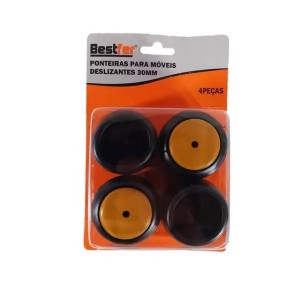 Ponteira P/Movéis Borracha Deslizante 30MM C/4 BESTFER