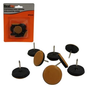 Ponteira P/Movéis Deslizante 25MM C/8 BESTFER