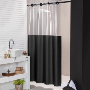 Cortina de Box Linha Black C/Ilhós Reforçado e Visor PLAST LEO