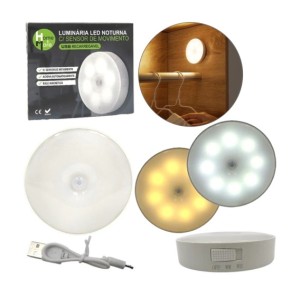 Luminária Noturna 16 LEDS C/Sensor HM