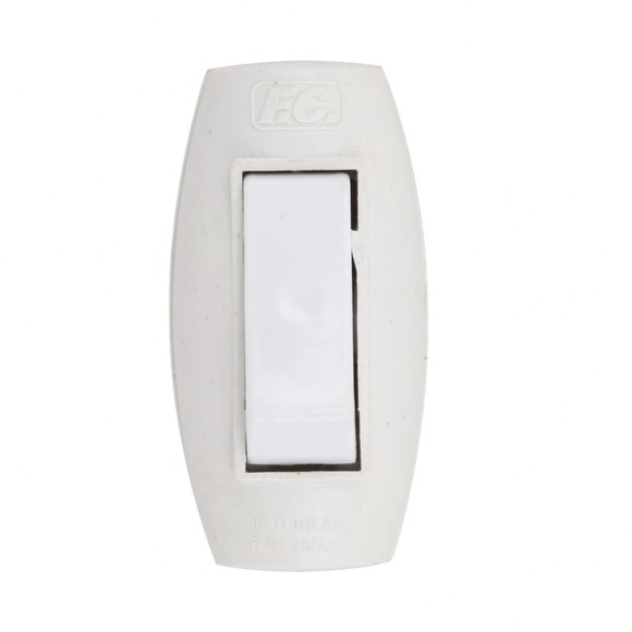 Interruptor Pera Meio de Cordão Branco FC CABOS