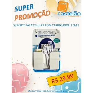 Suporte P/Celular C/Carregador 3 EM 1 SIM