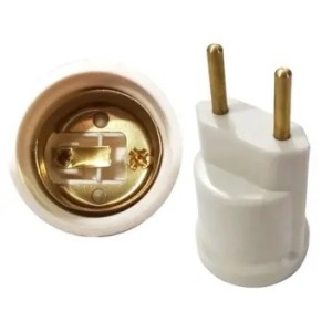 Soquete Porta Lâmpada Branco FLP