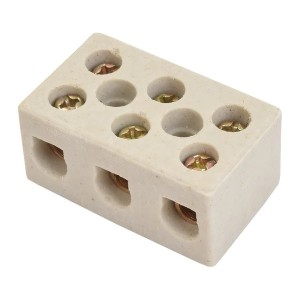 Conector de Porcelana 6MM 3 POLOS PRISMATEC