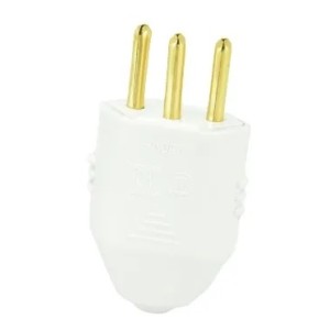Pino Macho 10A 2P+T Branco PRISMATEC