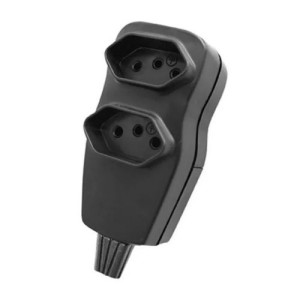 Tomada Barra Dupla Preta 20A 2P+T FC CABOS