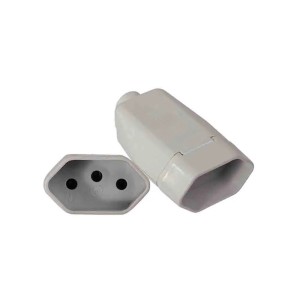 Pino Fêmea Branco 2P+T 10A KONECTAR