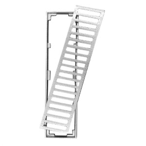 Grelha Escovada C/Suporte 10X50CM AC VENT