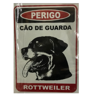 Placa Sinalizadora Cão de Guarda (ROTTWEILER) JAIME