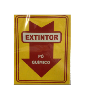 Placa Sinalizadora Extintor Pó Químico JAIME
