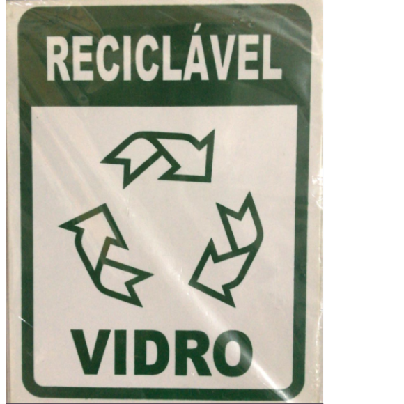 Placa Sinalizadora Reciclável Vidro JAIME