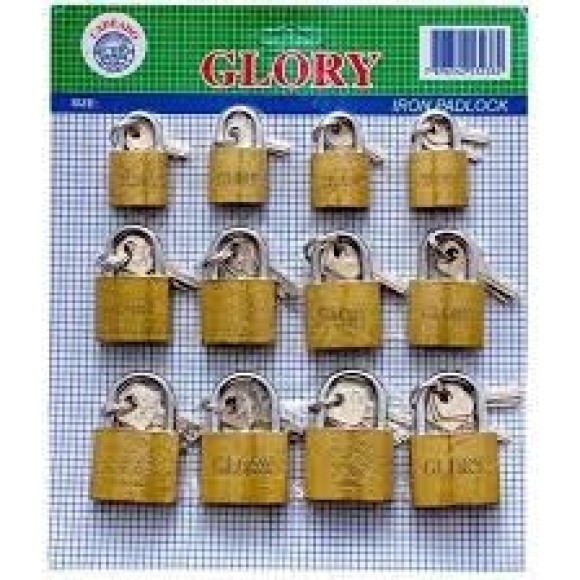 Cadeado Encartelado C/12 20-25-32MM GLORY