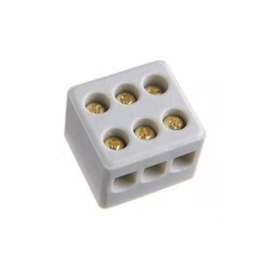 Conector de Porcelana 10MM 3 POLOS BRASFORT