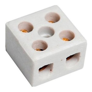 Conector de Porcelana 16MM 2 POLOS BRASFORT