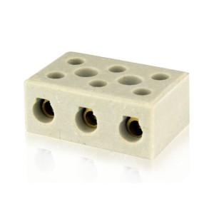 Conector de Porcelana 16MM 3 POLOS BRASFORT
