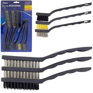 Escova de Aço C/6 C/Cabo WESTERN