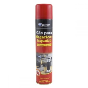 Gás Isqueiro C/Adaptador 300ML WESTERN