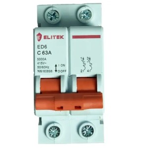 Disjuntor Bipolar 63A ELITEK