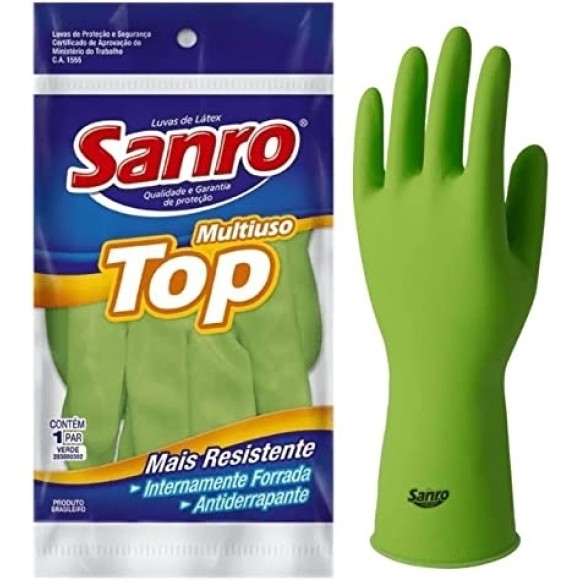Luva Forrada Verde M SANRO