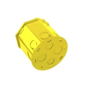 Caixa de Luz Laje Redonda Alta Amarela MONDIALE