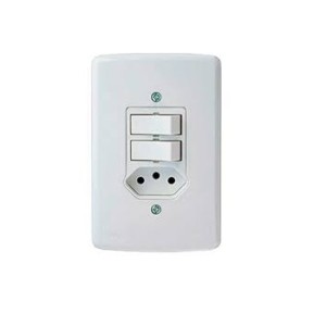 Interruptor Duplo + Tomada Pollar RADIAL