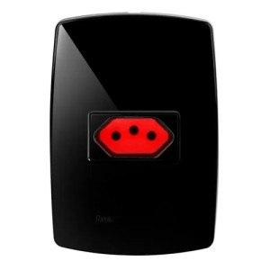 Tomada 2 Polos + Terra 20A Vermelha Pérola RADIAL