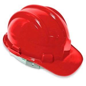 Capacete com Jugular Vermelho PROTEPLUS